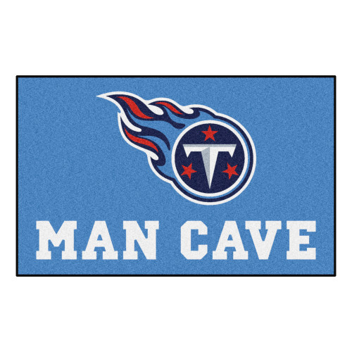 5' x 8' Blue and Red NFL Tennessee Titans Man Cave Ultimate Rectangular Mat Area Rug - IMAGE 1