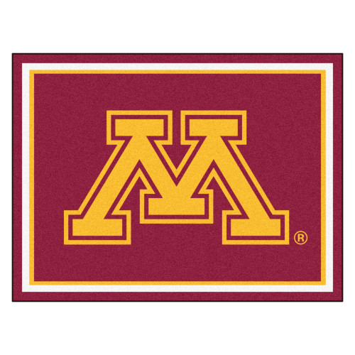 87" x 117" Red and Yellow NCAA University of Minnesota Golden Gophers Plush Non-Skid Area Rug - IMAGE 1