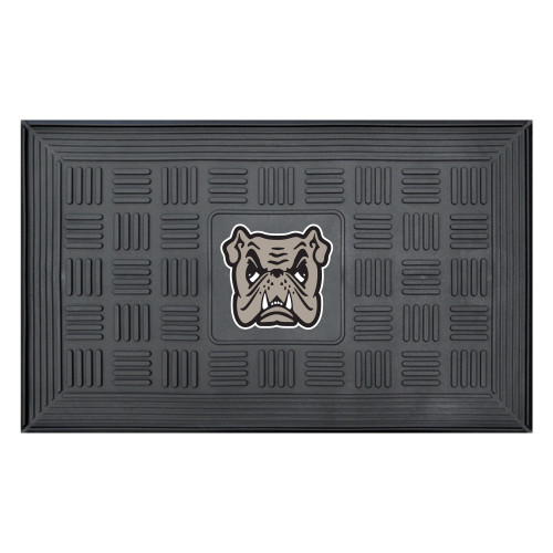 19.5" x 31.25" Black and Brown NCAA Adrian College Bulldogs 3-D Team Medallion Door Mat - IMAGE 1