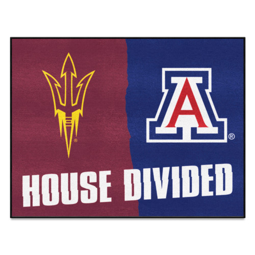 33.75" x 42.5" Multi-colored NCAA House Divided Arizona State Area Rug - IMAGE 1