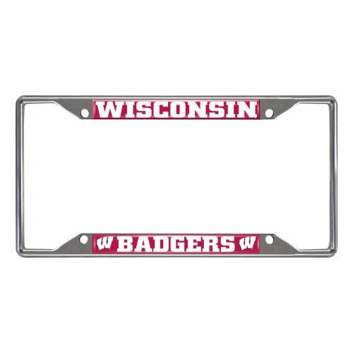 NCAA - Badgers License Plate Frame - 6.25"x12.25" - IMAGE 1