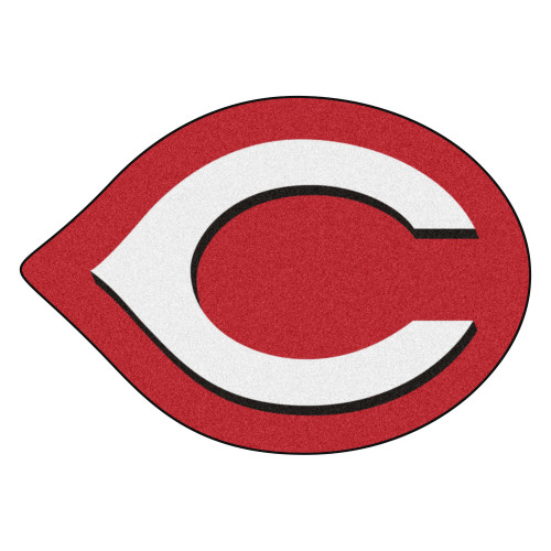 White MLB Cincinnati Reds Mascot Door Mat 28" x 40" - IMAGE 1