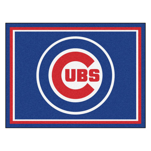 87" x 117" Blue and Red MLB Chicago Cubs Plush Non-Skid Area Rug - IMAGE 1