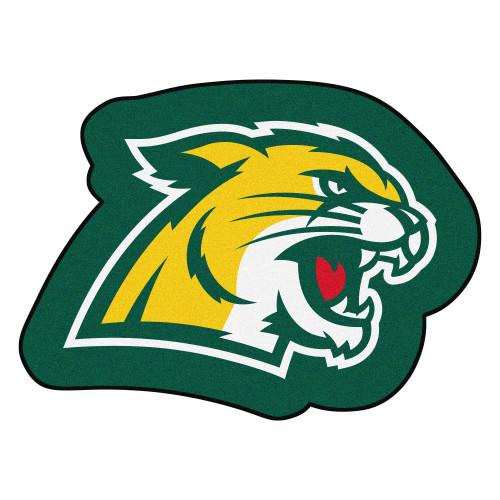 30" x 38" Green and Yellow NCAA Northern Michigan University Wildcats Mascot Novelty Logo Door Mat - IMAGE 1
