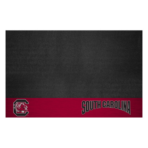 26" x 42" Black and Red NCAA Gamecocks Grill Mat Tailgate Accessory - IMAGE 1