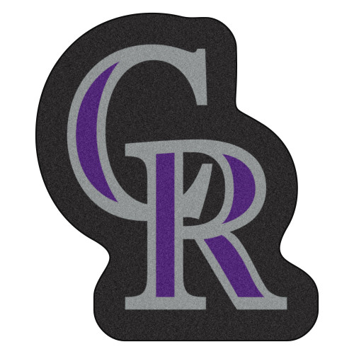 Purple and Black MLB Colorado Rockies Mascot Door Mat 30" x 34.8" - IMAGE 1