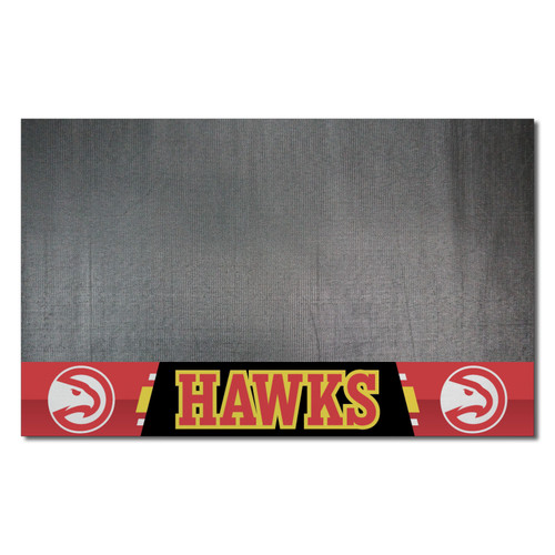 26" x 42" Red and Black NBA Atlanta Hawks Grill Outdoor Tailgate Mat - IMAGE 1