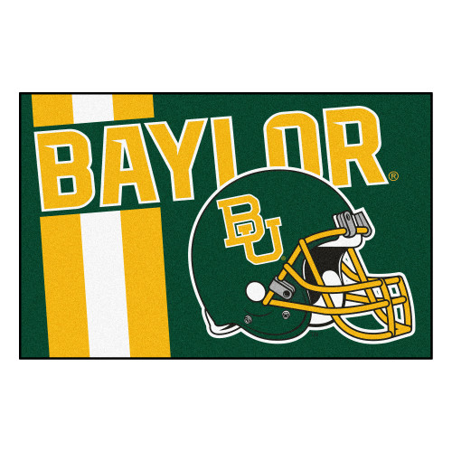 19" x 30" Green and Yellow NCAA Baylor University Bears Starter Mat Area Rug - IMAGE 1