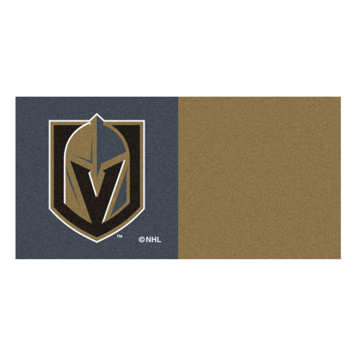 20pc Black and Brown NHL Vegas Golden Knights Team Square Carpet Flooring Tiles Set 18" x 18" - IMAGE 1