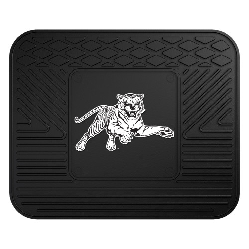 14" x 17" Black and White NCAA Jackson State University Tigers Heavy Duty Car Seat Utility Mat - IMAGE 1