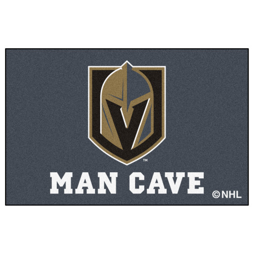 19" x 30" Black and Brown NHL Vegas Golden Knights Man Cave Starter Rectangular Mat Area Rug - IMAGE 1
