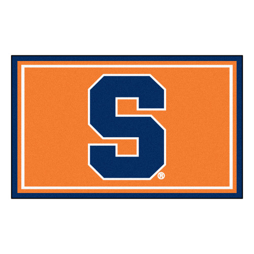 4' x 6' Orange and Blue NCAA Syracuse University Rectangular Area Rug - IMAGE 1