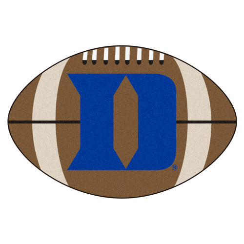 NCAA Duke University Blue Devils Football Shaped Mat Area Rug - IMAGE 1