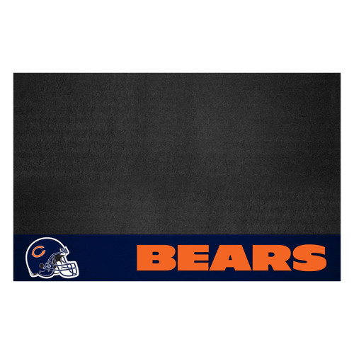 26" x 42" Black and Orange NFL Chicago Bears Grill Mat Tailgate Accessory - IMAGE 1