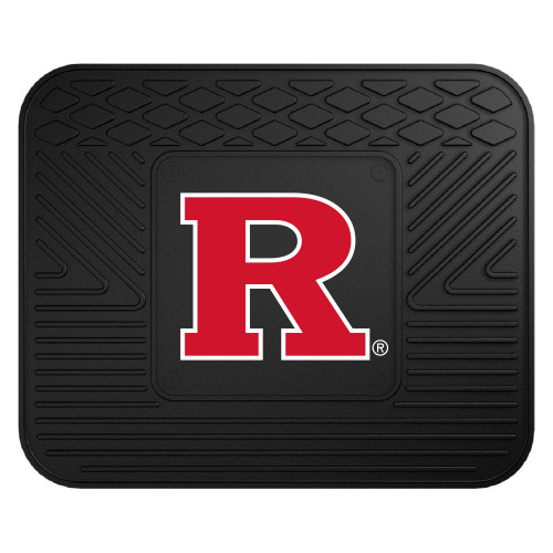 14" x 17" Black and Red NCAA Rutgers University Scarlet Knight Car Seat Utility Mat - IMAGE 1