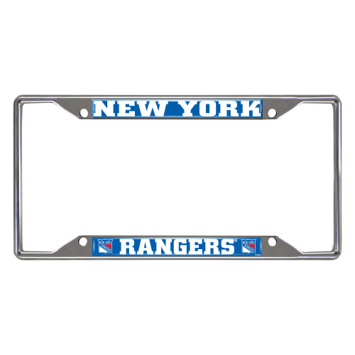 NHL New York Rangers Rectangular Chrome License Plate Frame - IMAGE 1