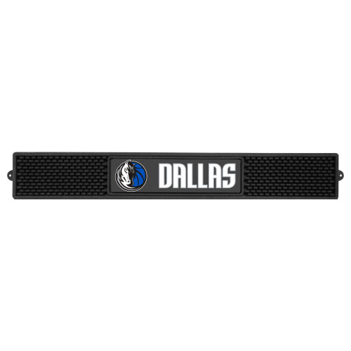 3.25" x 24" Black and White NBA Dallas Mavericks Drink Mat - IMAGE 1