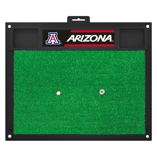 20" x 17" Green and Black NCAA University of Arizona Wildcats Golf Hitting Mat - IMAGE 1