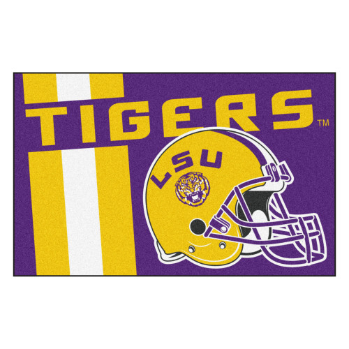 19" x 30" Purple and Yellow NCAA Louisiana State University Tigers Starter Mat Rectangular Area Rug - IMAGE 1