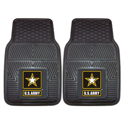 U.S. Army 2-PC Vinyl Front Car Mat Set, Universal Size - IMAGE 1