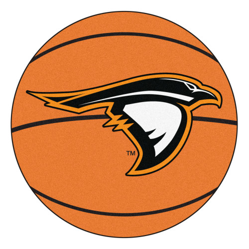 27" Orange and Black NCAA Anderson University (IN) Ravens Basketball Shaped Area Rug - IMAGE 1