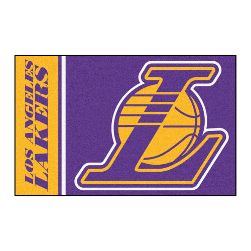 19" x 30" Purple and Yellow NBA Los Angeles Lakers Rectangular Starter Mat - IMAGE 1