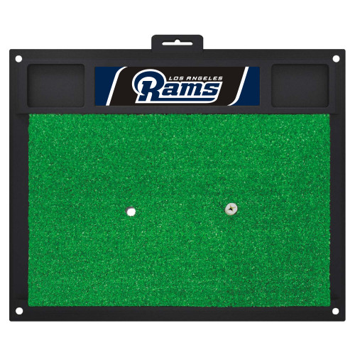 20" x 17" Green and Black NFL Los Angeles Rams Golf Hitting Mat - IMAGE 1