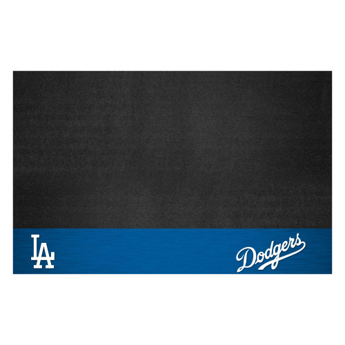 26" x 42" Black and Blue MLB Los Angeles Dodgers Grill Mat Tailgate Accessory - IMAGE 1