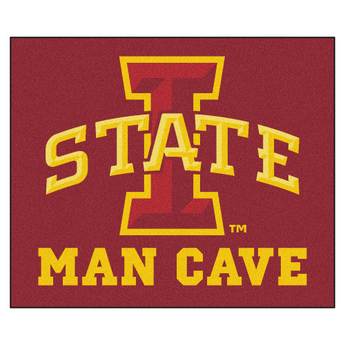 59.5" x 71" Red NCAA Iowa State University Cyclones Man Cave Tailgater Mat Outdoor Area Rug - IMAGE 1