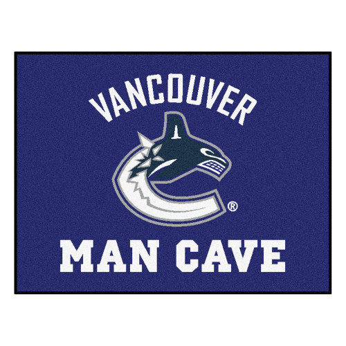 33.75" x 42.5" Blue and White NHL Vancouver Canucks All Star Rectangular Door Mat - IMAGE 1