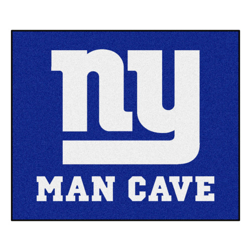 5' x 6' Blue and White NFL New York Giants Man Cave Tailgater Rectangular Mat Area Rug - IMAGE 1
