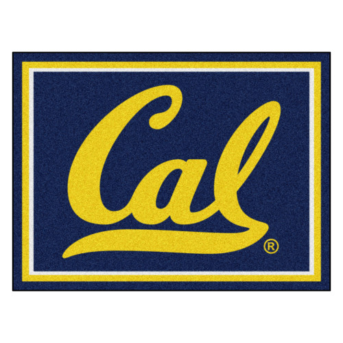 8' x 10' Navy Blue and Yellow NCAA University of California Plush Non-Skid Area Rug - IMAGE 1