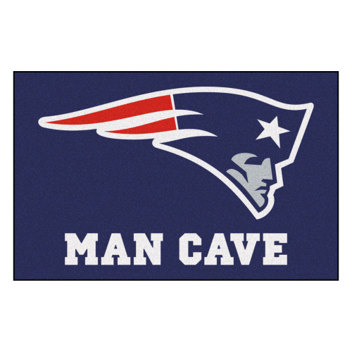 19" x 30" Blue NFL New England Patriots Man Cave Starter Rectangular Area Rug - IMAGE 1