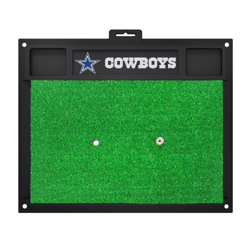 20" x 17" Black and Green NFL Dallas "Cowboys" Golf Hitting Mat Practice Accessory - IMAGE 1