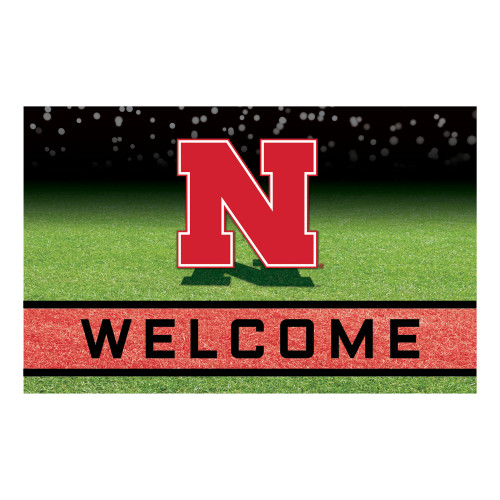 NCAA University of Nebraska - Blackshirts Cornhuskers Heavy Duty Crumb Rubber Door Mat - IMAGE 1