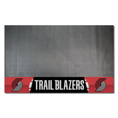 26" x 42" White and Red NBA Portland Trail Blazers Grill Outdoor Tailgate Mat - IMAGE 1