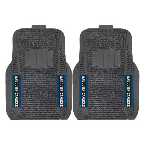 Set of 2 Black NHL Vancouver Canucks Car Mats 21" x 27" - IMAGE 1