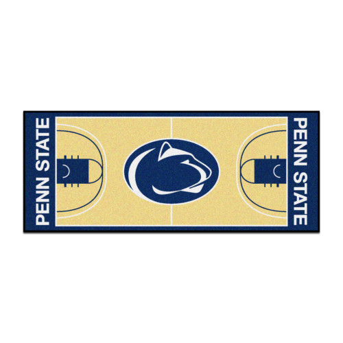 30" x 72" Brown and Blue NCAA Penn State Nittany Lions Basketball Mat Area Rug Runner - IMAGE 1