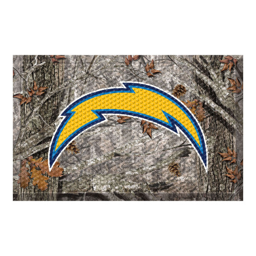 Gray and Gold NFL Los Angeles Chargers Shoe Scraper Doormat 19" x 30" - IMAGE 1