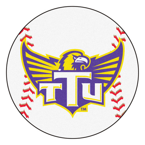 27" White NCAA Tennessee Technological University Golden Eagles Baseball Round Door Mat - IMAGE 1
