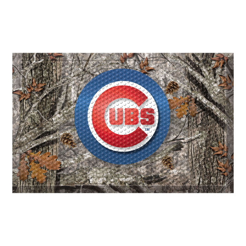 Red and Gray MLB Chicago Cubs Shoe Scraper Doormat 19" x 30" - IMAGE 1