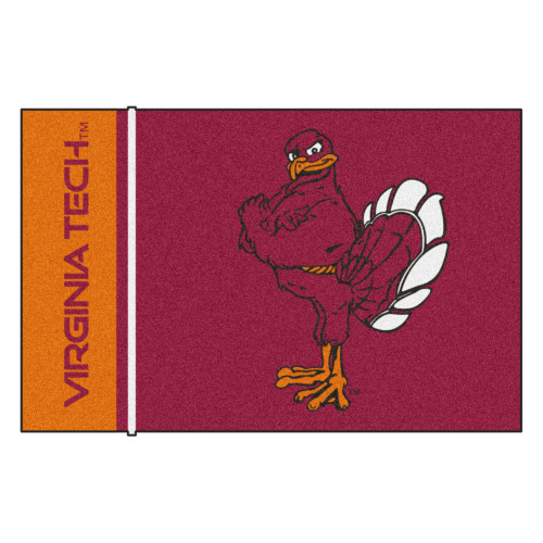 19" x 30" Red and Orange NCAA Virginia Tech Hokies Starter Mat - IMAGE 1