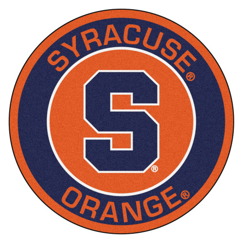 27" Orange and Blue NCAA Syracuse University Orange Rounded Door Mat - IMAGE 1