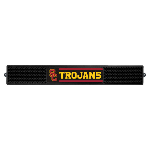 3.25" x 24" Black and Yellow NCAA University of Southern California Trojans Drink Mat - IMAGE 1