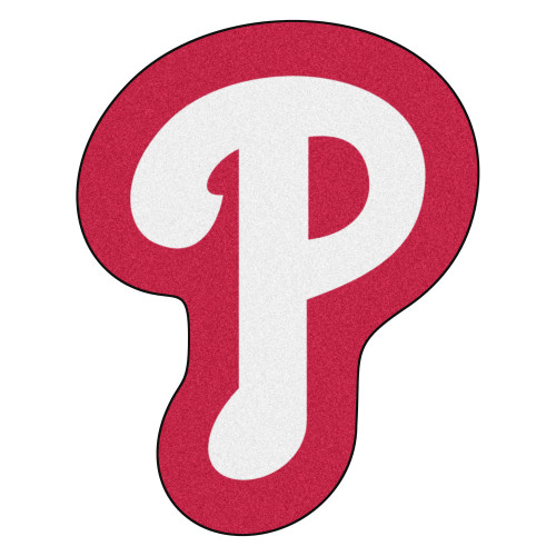 30" x 38.25" Red and White MLB Philadelphia Phillies Mascot Novelty Logo Door Mat - IMAGE 1