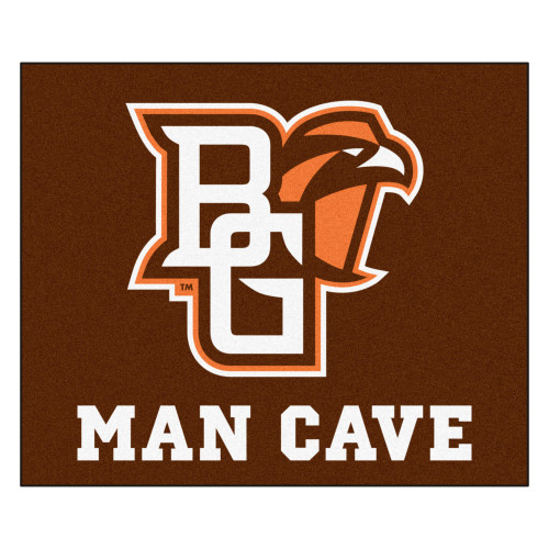 5' x 6' White and Orange NCAA Falcons Man Cave Tailgater Rectangular Mat Area Rug - IMAGE 1