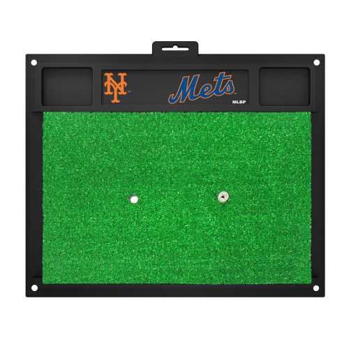 20" x 17" Black and Green MLB New York Mets Golf Hitting Mat - IMAGE 1