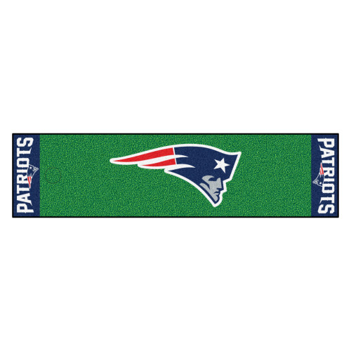 18" x 72" Green and Blue NFL New England Patriots Golf Putting Mat - IMAGE 1