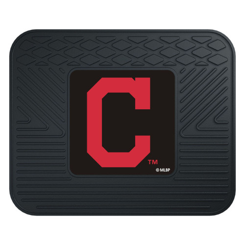 14" x 17" Black and Red MLB Cleveland Indians Heavy Duty Rear Car Seat Utility Mat - IMAGE 1