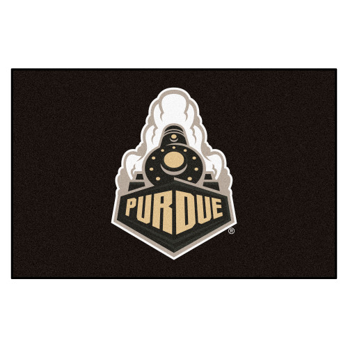 19" x 30" Black and White NCAA Purdue University Boilermakers Starter Mat - IMAGE 1